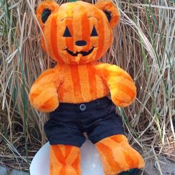  Build A Bear Pumpkin Head Man Plush Halloween Jack-o'-lantern Buddy