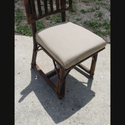 4 Vintage Bamboo Dining Chairs 