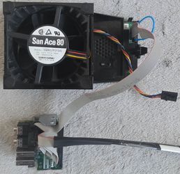 Dell OptiPlex Front I/O USB Audio Board & San Ace 80 Cooling Fan Assembly R8205