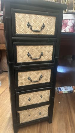 Weaved Hala Bamboo Small Drawer 