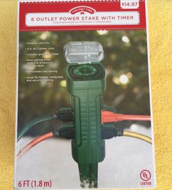 Outlet Power Stake with Timer