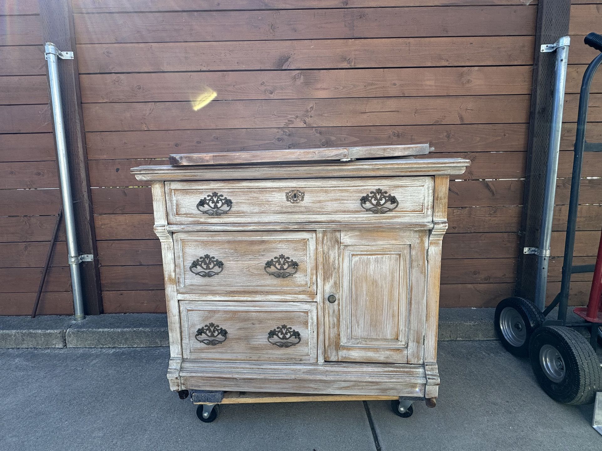 Rustic Dresser With Mirror