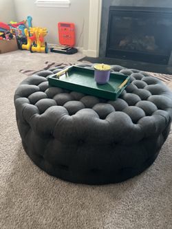 Dark Grey Ottoman