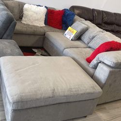 COMFY NEW LIMA SECTIONAL SOFA AND OTTOMAN SET ON SALE ONLY $799. IN STOCK SAME DAY DELIVERY 🚚 EASY FINANCING 
