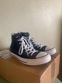Converse Chuck Taylor All Star navy blue high top sneakers; mens size 12