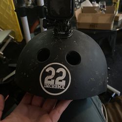 22in BMX helmet With Attached GoPro