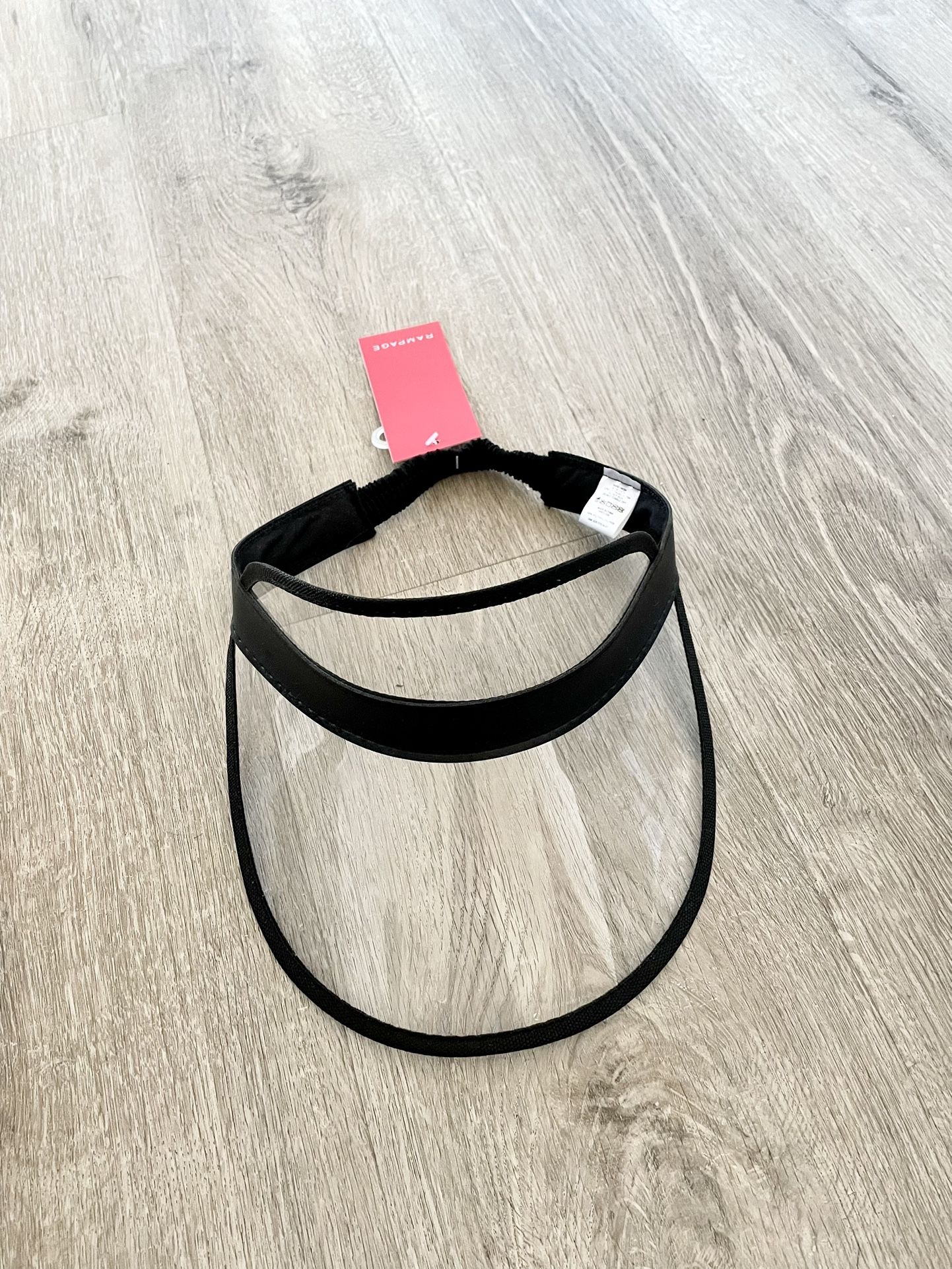 NEW FOREVER 21 black rim clear plastic visor