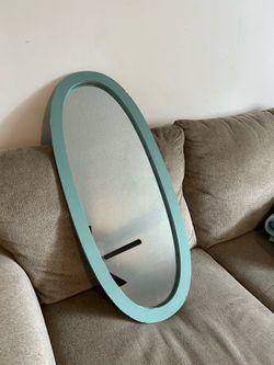 Wooden Framed Oval Mirror