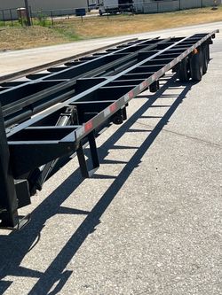 40ft tilt gooseneck container trailer, remote controlled