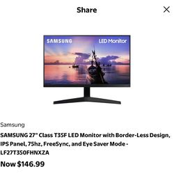 SAMSUNG 27" Class T35F LED Monitor
