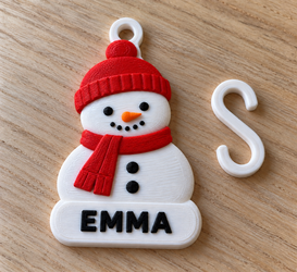 Personalized Snowman Family Ornament, 1–8 Names, Expecting Baby Option, Custom Colors