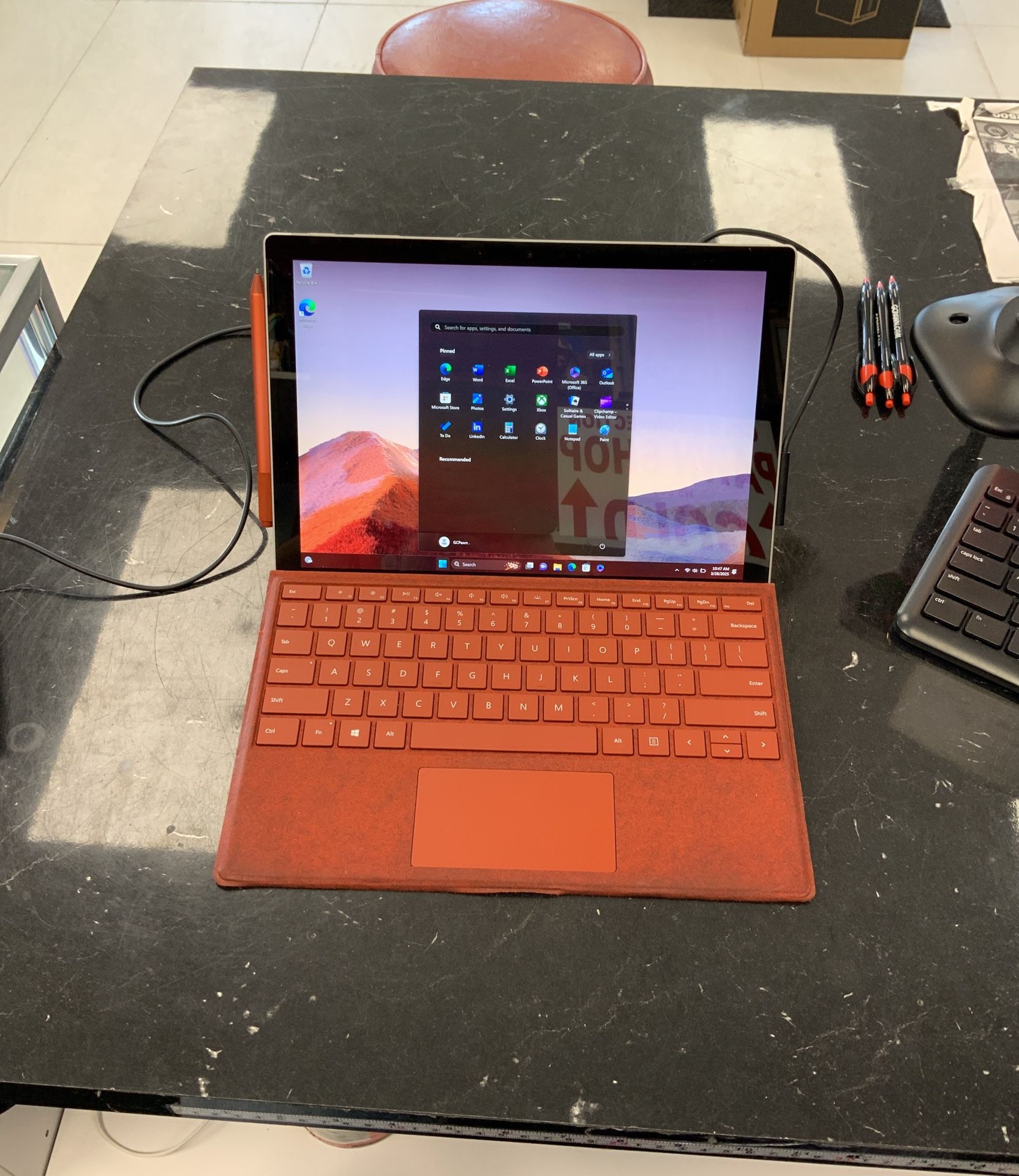 Microsoft Surface Pro 7 With Keyboard And Charger Windows 11 Home