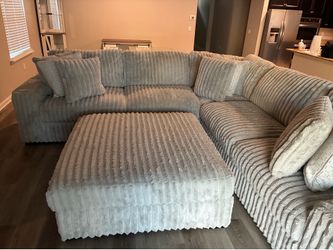 Grey sectional couch