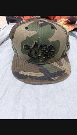 Quiksilver New Era Hat Cap 7 1/2 Like New Camo Billabong Surf Volcom Hurley RVCA Fitted