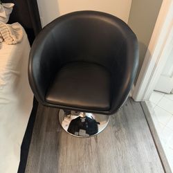 Black Swivel Vanity Chair