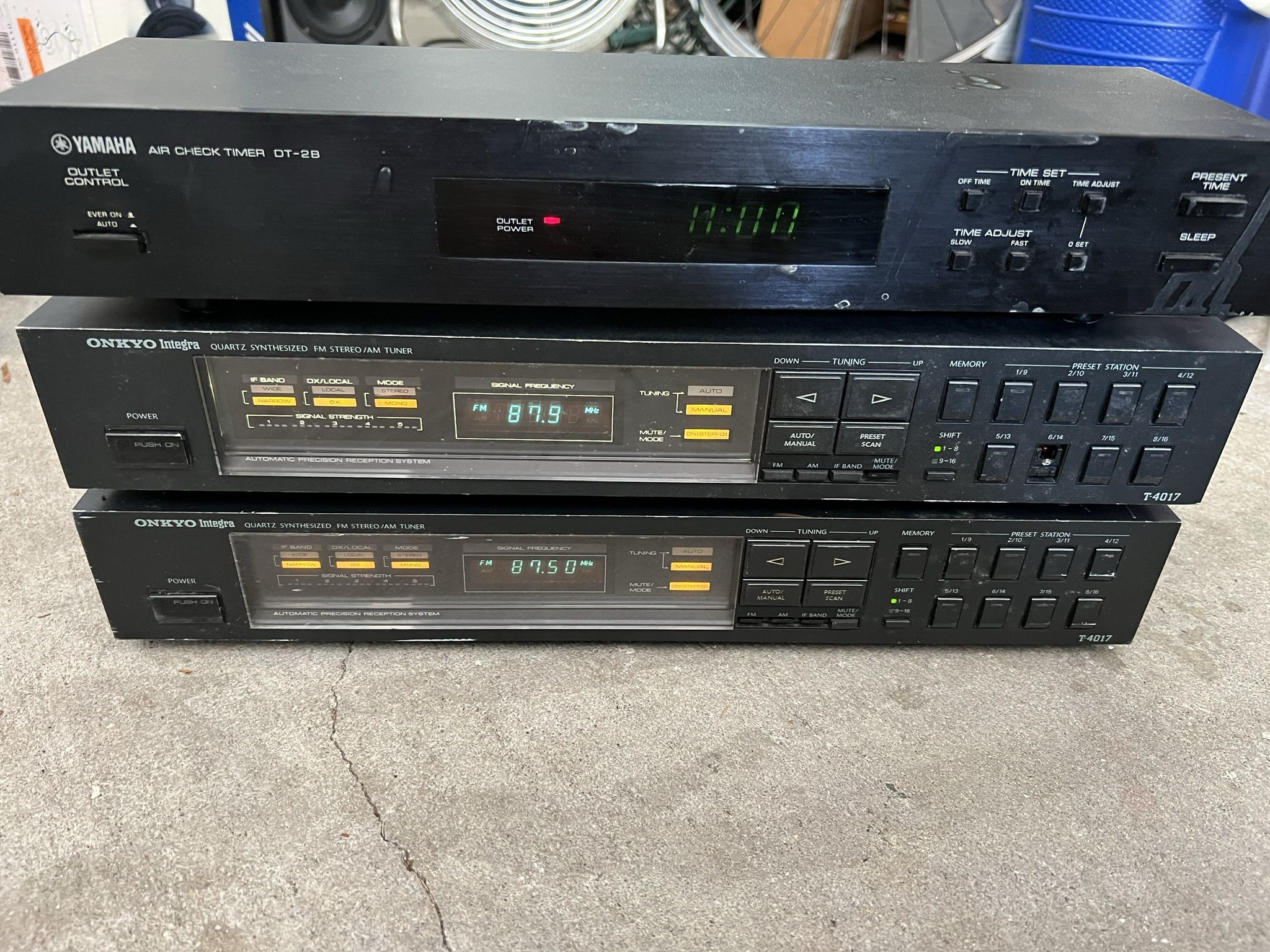 Onkyo Tuners and Yamaha Timer.