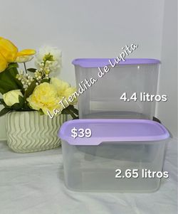 Tupperware rectangular containers.