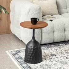 Glitzhome Modern Metal Accent Side Table