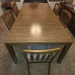 Mid Century  Dining Table With 8 Chairs