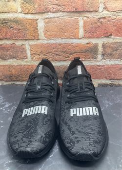 Brand New Puma Hybrid Triple Black Running Shoes Men's Size 9.5