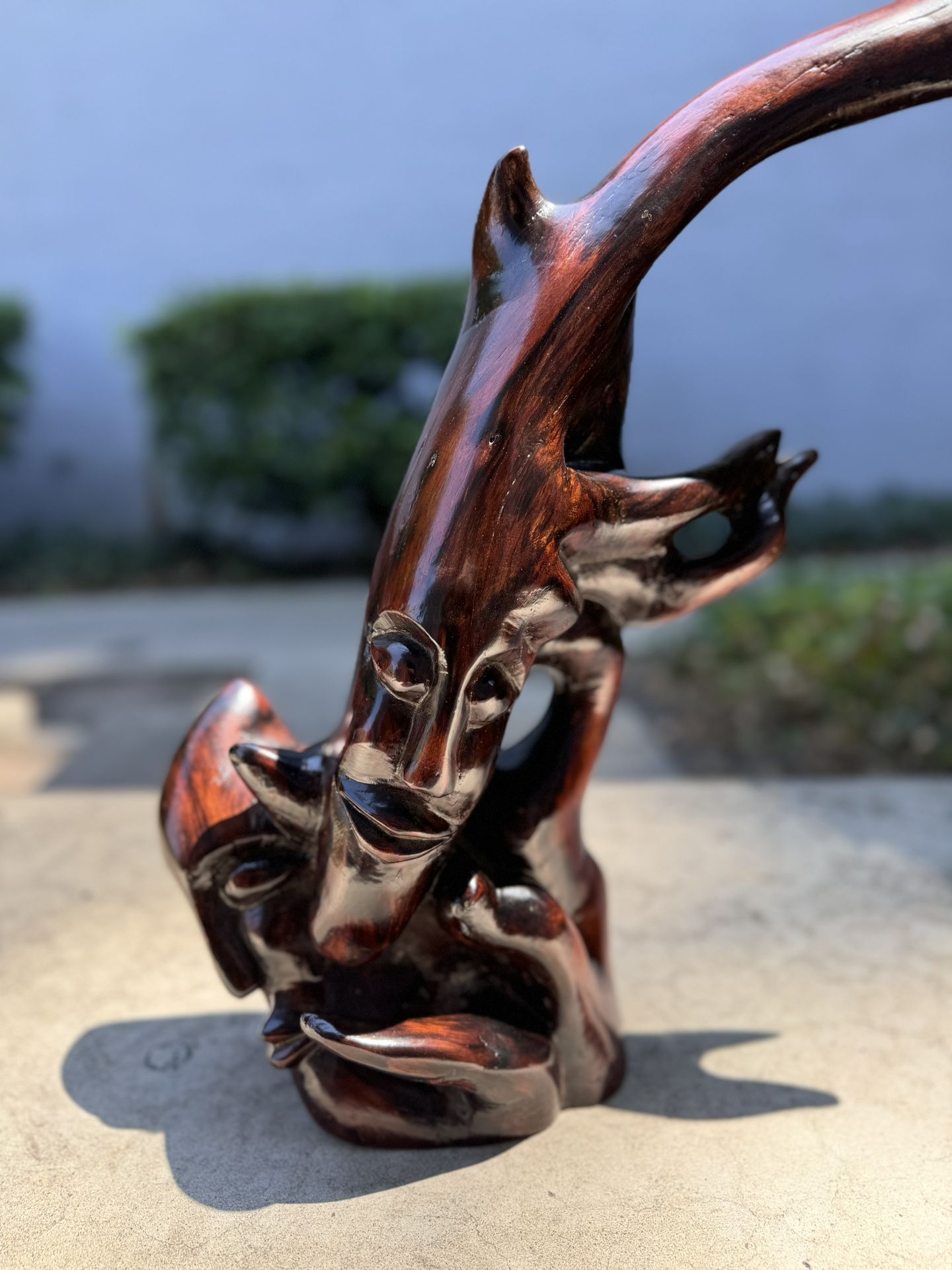 Hand carved Redwood Sculpture