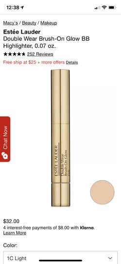 Estee Lauder double wear brush-on glow BB highlighter