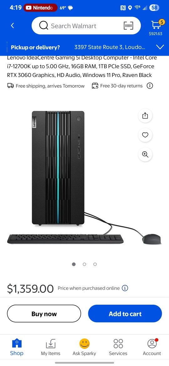 Lenovo ideacentre gaming computer