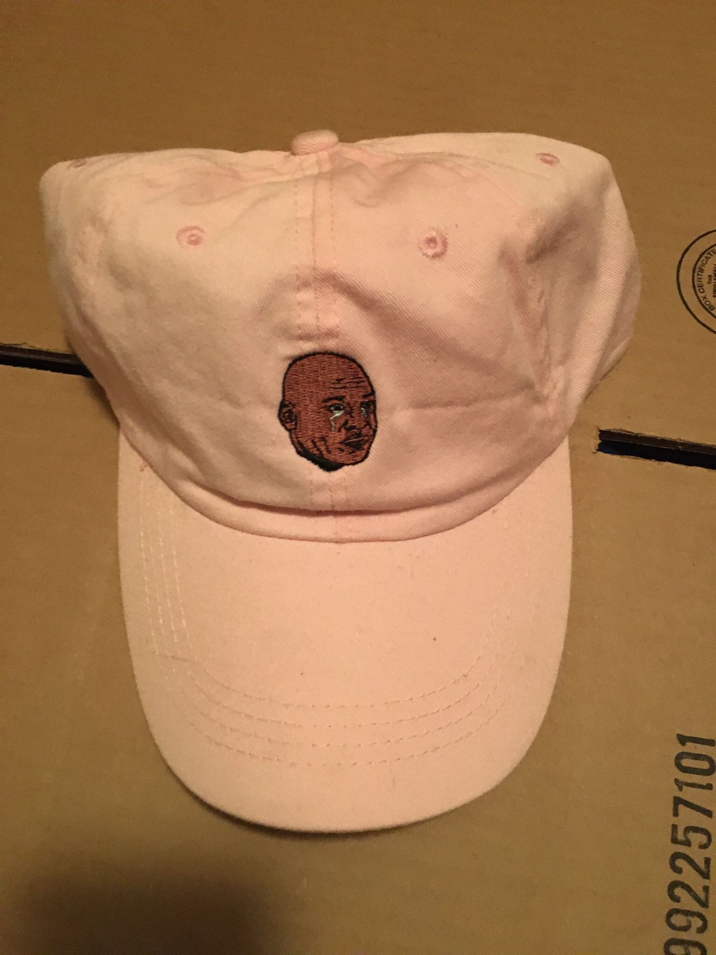 Pink crying dad hat