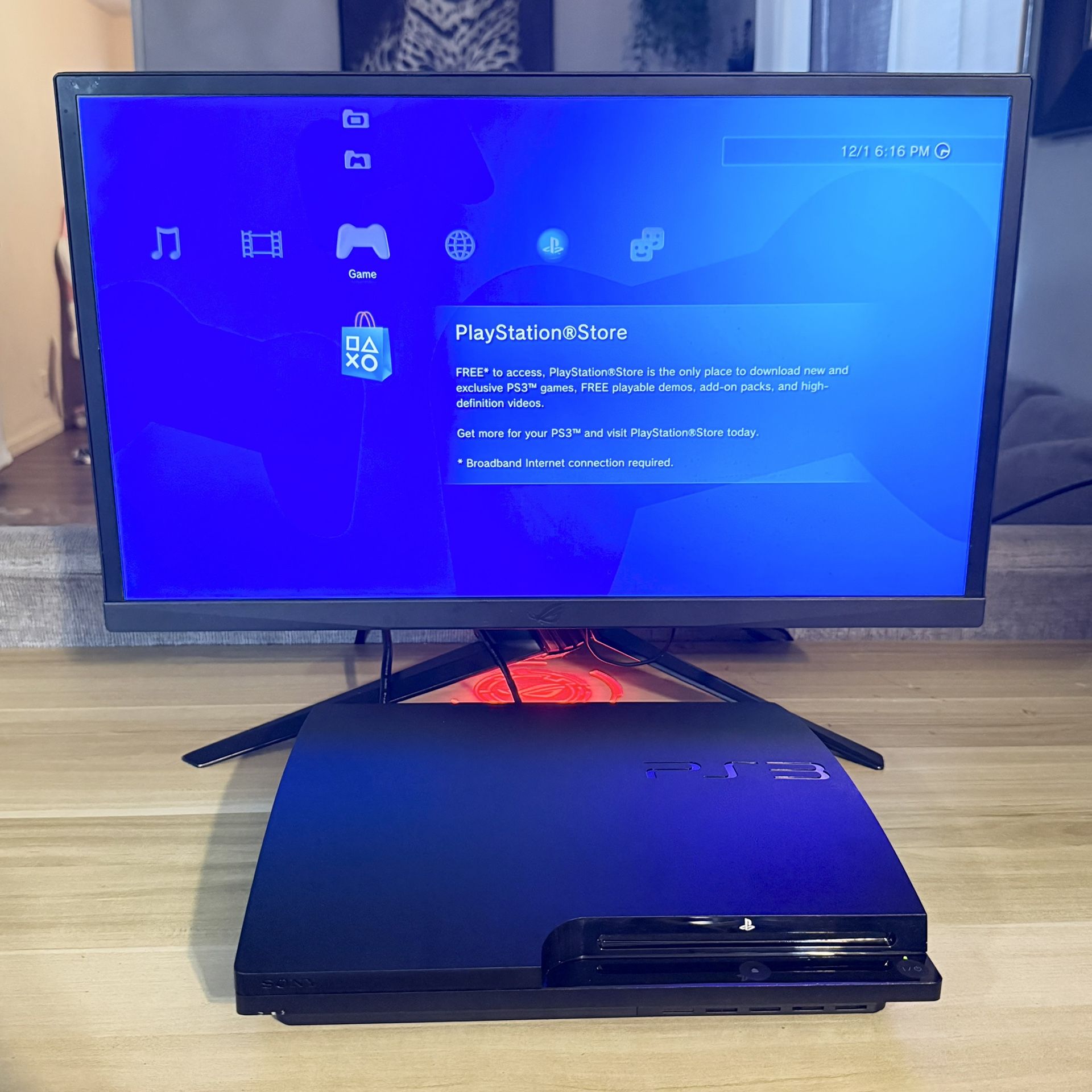 Sony PS3 Slim 160GB Console with Power Cable