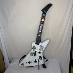 Guitar Hero Xplorer Xbox 360 White Guitar Octane Wired Controller Tested & Works