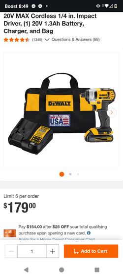 2 1/4 Dewalt Impact 