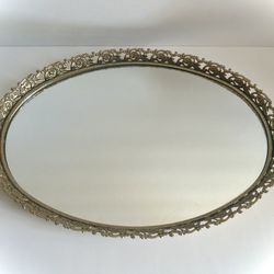 Ornate Framed Oval Tray