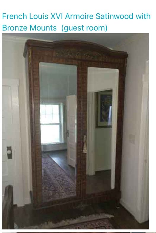 French Louis XVI Armoire Satinwood with Bronze Mounts