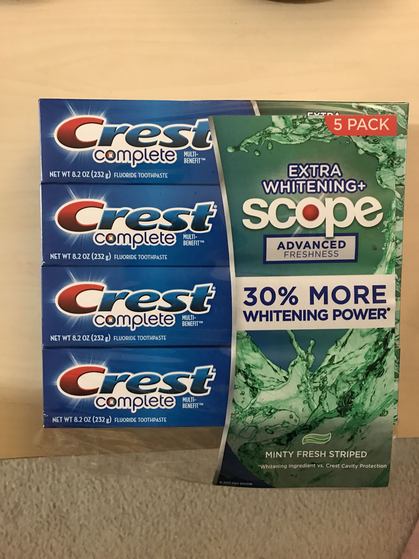 Brand new crest toothpaste *4