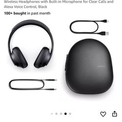 Bose Headphones 700, Noise Cancelling Bluetooth Over-Ear Wireless Headphones with Built-in Microphone for Clear Calls and Alexa Voice Control, Black