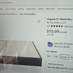 QUEEN METAL Box Spring