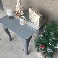 Side Table Grey With Stripe 