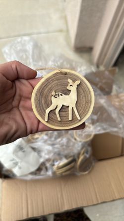 Deer wooden ornaments