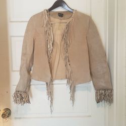 Leather Fringed Jacket