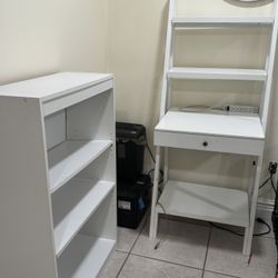 Desk And Bookshelf