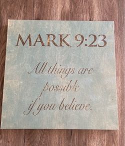 Inspirational verse canvas