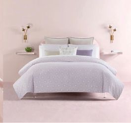 Kate Spade Purple Breeze Blocks Cotton Full Queen Comforter