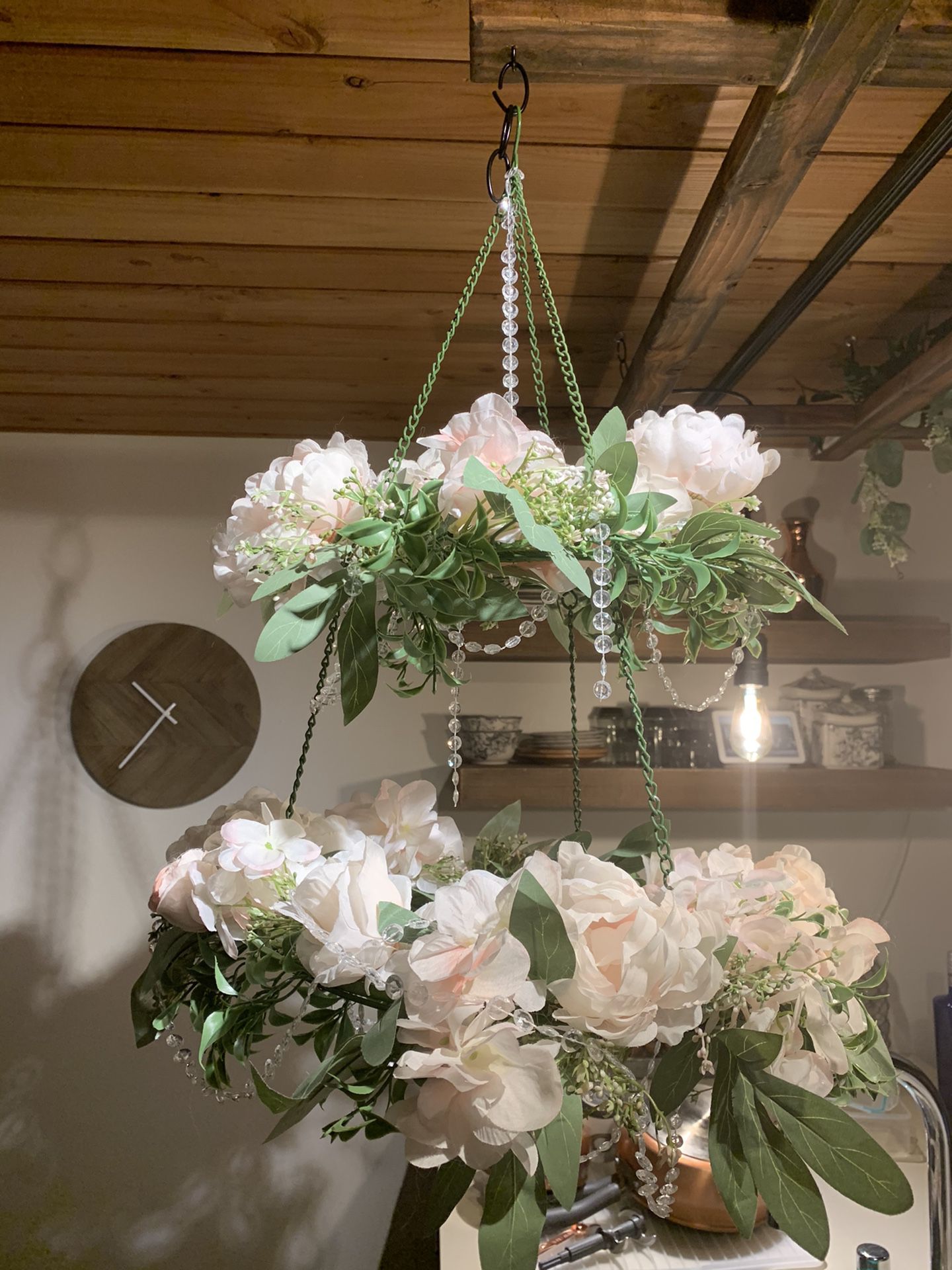 Hanging flower chandelier decoration - ballard