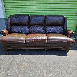 Camel Leather Sofa. Real Leather!