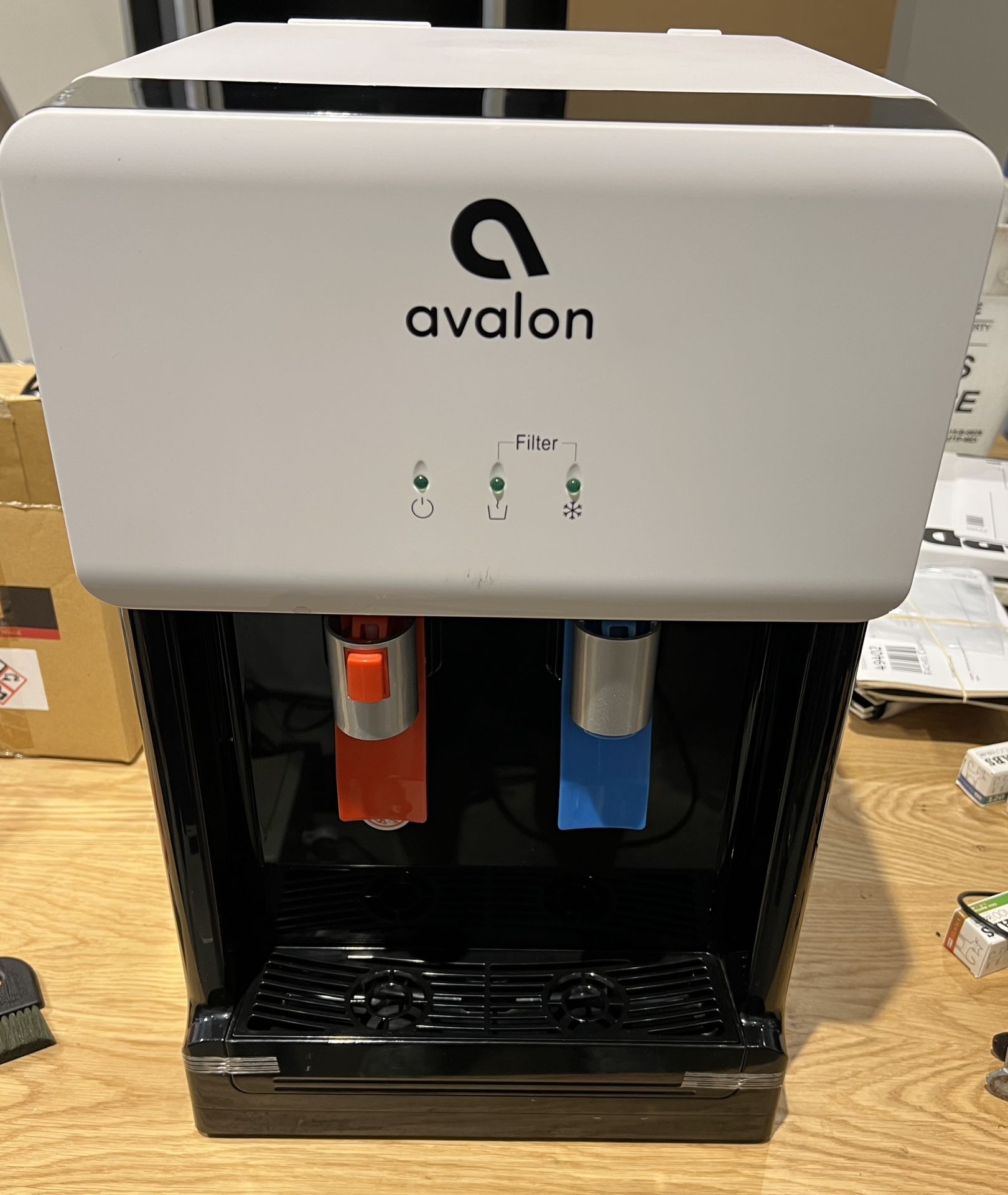 Avalon Countertop Self Cleaning Touchless Bottleless Cooler Dispenser Hot & Cold Water (WHITE)