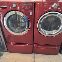Red Set LG Washer And Dryer Used