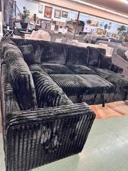 🔥Hot Deal🔥Brand New Corduroy Sectional With Pull Out Bed And Storage Chaise $1799, Finance Available, Delivery Available 