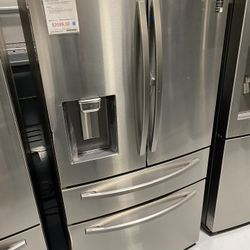 Samsung Stainless Steel 22 Cu. Ft. Food Showcase Counter Depth 4-Door French Door Refrigerator 