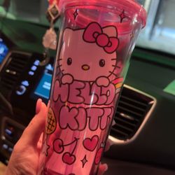 Brand New Hello Kitty Tumbler With Topper