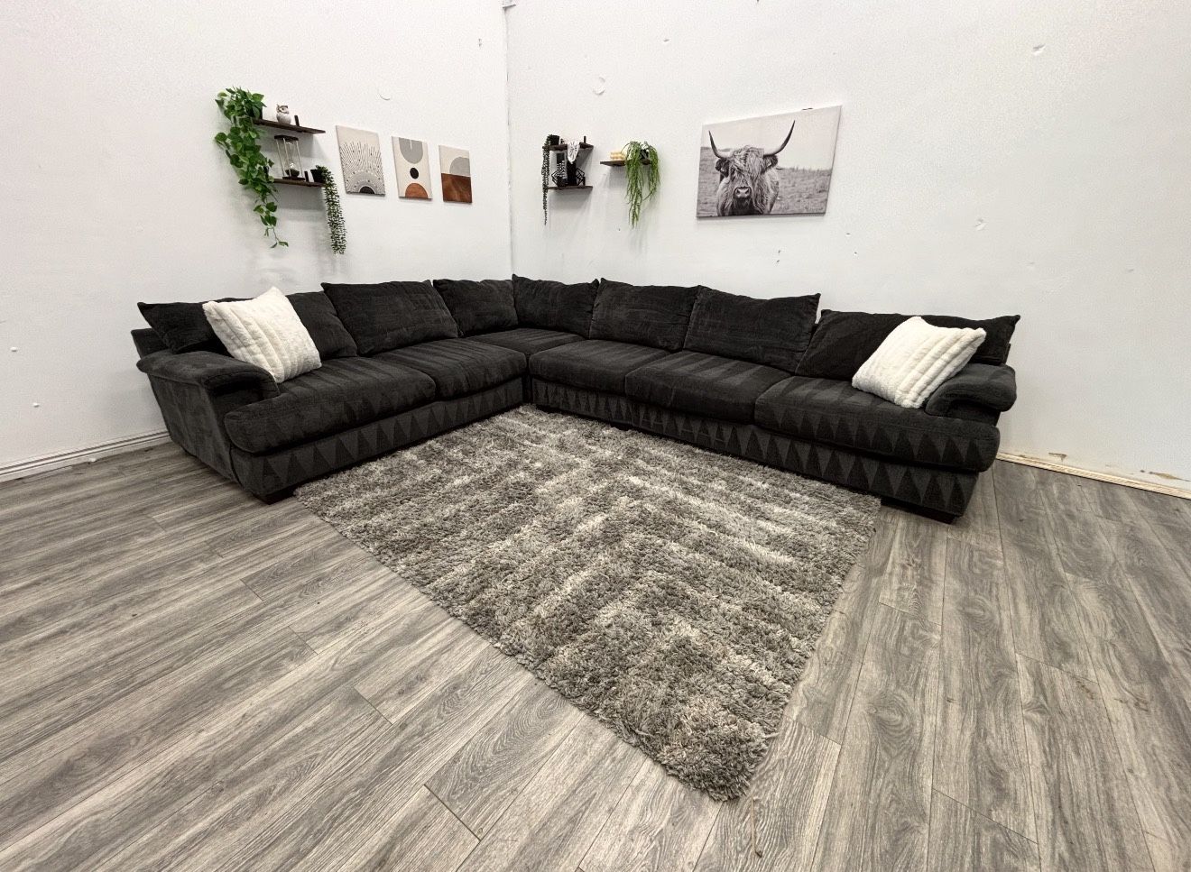 Grey Sectional Couch - Free Delivery